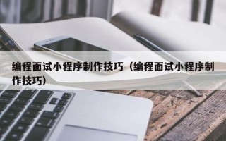 编程面试小程序制作技巧（编程面试小程序制作技巧）